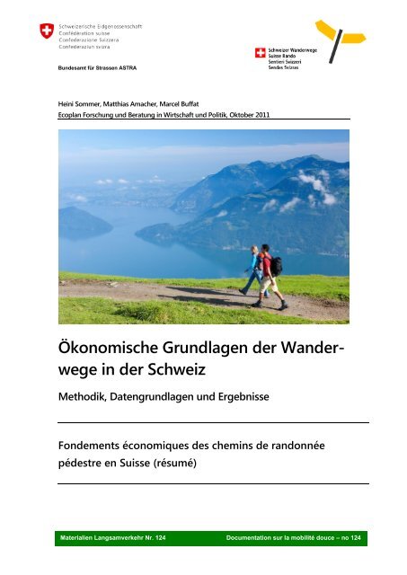 Ökonomische Grundlagen der Wanderwege in der Schweiz