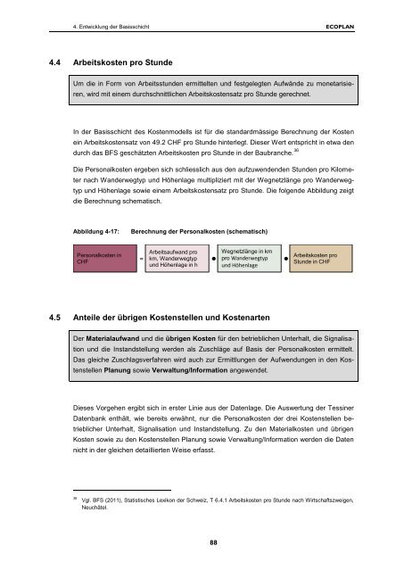 Ökonomische Grundlagen der Wanderwege in der Schweiz