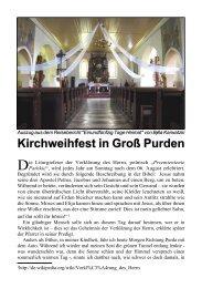 Kirchweihfest in Groß Purden - Kirchspiel Bertung
