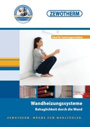 Wandheizungssysteme - Zewotherm