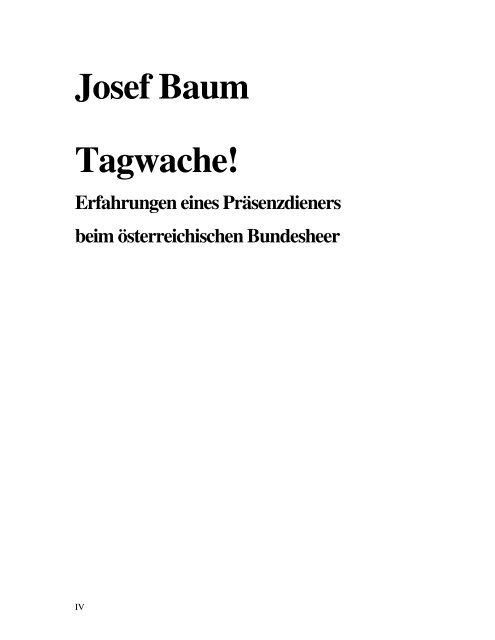 JOSEF BAUM TAGWACHE - Vereinigung Demokratischer Soldaten ...