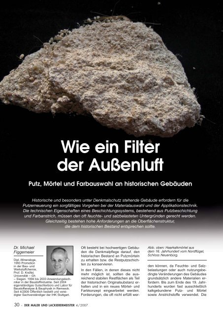 Wie ein Filter der Außenluft