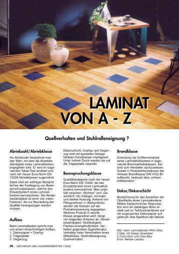 LAMINAT VON A - Z LAMINAT VON A - Z