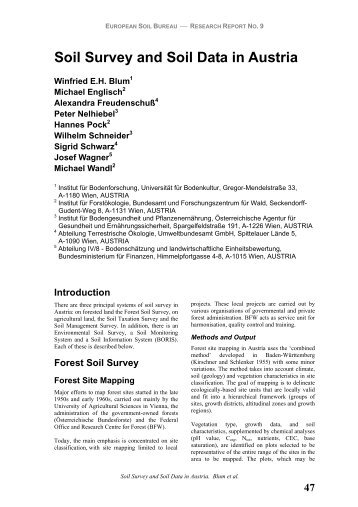 THE EUROPEAN SOIL BUREAU Soil Survey - European Soil Portal