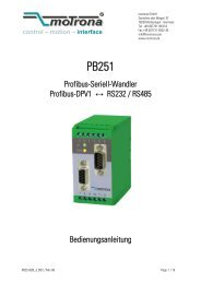 Profibus-Seriell-Wandler Profibus-DPV1 ↔ RS232 ... - motrona