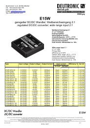 DC/DC converter geregelter DC/DC Wandler; Weitbereichseingang ...