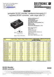 geregelter DC/DC Wandler; Weitbereichseingang 2:1 regulated DC ...