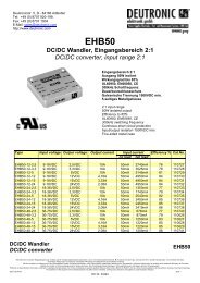 DC/DC Wandler, Eingangsbereich 2:1 DC/DC converter, input range ...