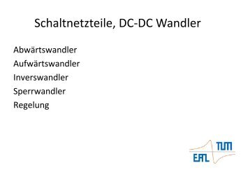 Schaltnetzteile, DC-DC Wandler