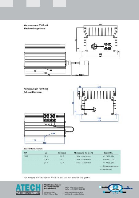 DC/DC-Wandler Typ 154 - Atech Antriebstechnik