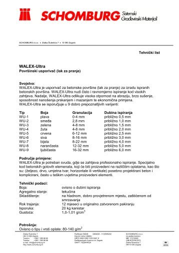 WALEX-Ultra - schomburg ics