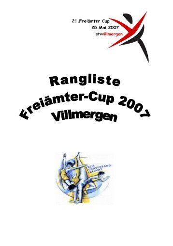 Rangliste Freiämter Cup - LA Villmergen