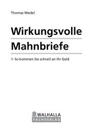 Wirkungsvolle Mahnbriefe, Wedel