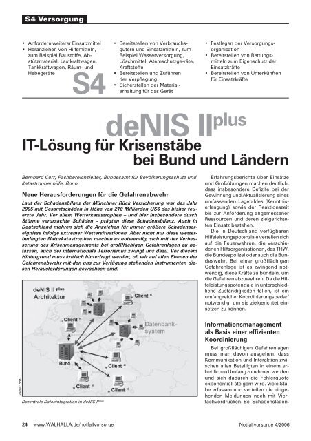 Heft 4, 2006 (PDF, 652KB) - Bundesamt für Bevölkerungsschutz und ...