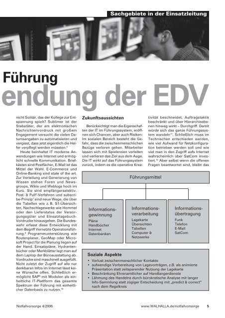 Heft 4, 2006 (PDF, 652KB) - Bundesamt für Bevölkerungsschutz und ...