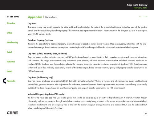 CBRE CAP RATE SURVEY