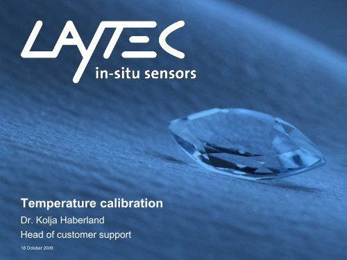 Temperature calibration - Laytec