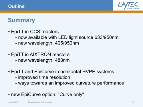 EpiTT / EpiCurve®TT LED-based for CCS reactor - Laytec