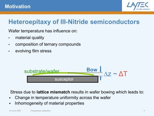 Temperature calibration - Laytec