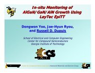 In-situ Monitoring of AlGaN/GaN/AlN Growth Using LayTec EpiTT