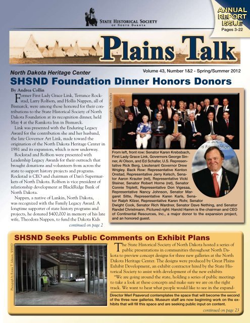 Plains Talk Volume 43 Spring/Summer 2012(pdf - the State ...