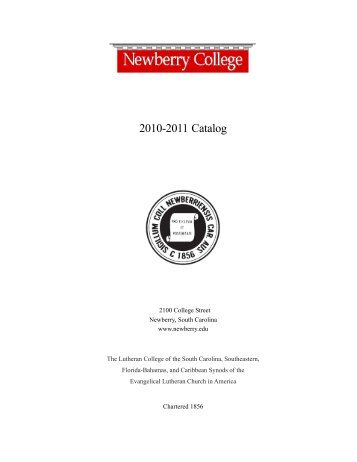 2010-2011 Catalog.pmd - Newberry College