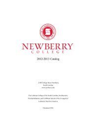 2009-2010 Catalog II - Newberry College