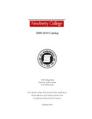 2009-2010 Catalog - Newberry College