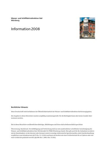 Information 2008 - WSD Süd - Wasser- und Schifffahrtsverwaltung ...