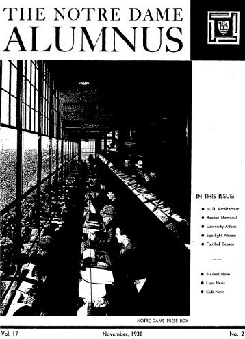 Notre Dame Alumnus, Vol. 17, No. 02 - Archives - University of Notre ...