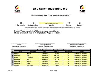 TSV Hertha Walheim - Judoteam Walheim