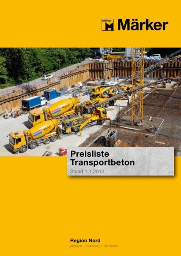 Preisliste der Werke - Märker