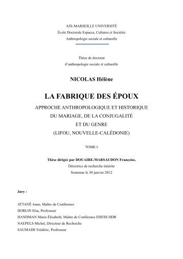 LA FABRIQUE DES ÉPOUX - Groupe de recherches sur les enjeux ...