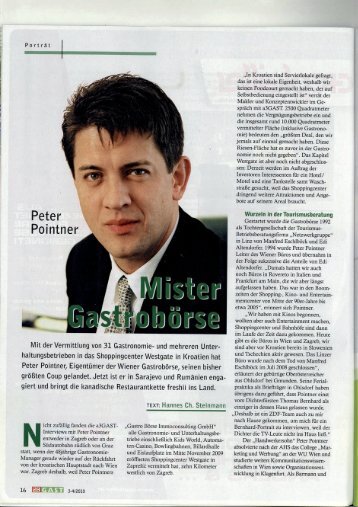 Peter Pointner - Gastro Immobilien Börse