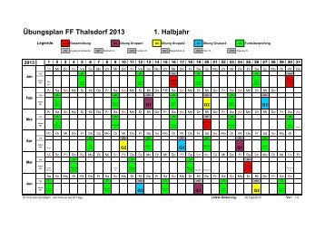 Übungsplan/ Funkplan 2013