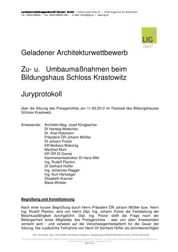 Juryprotokoll (pdf, 88KB) - architekturwettbewerb