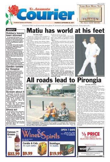 Te Awamutu Courier - September 20th, 2007 - Te Awamutu Online