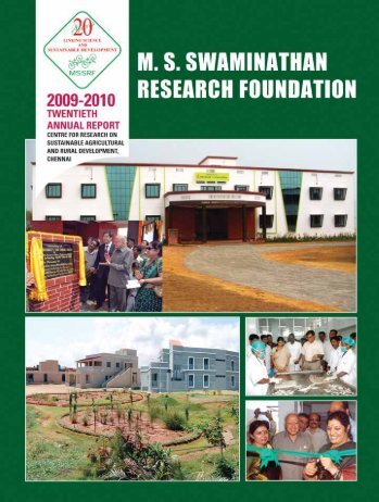 Twentieth Annual Report: 2009-2010 - M. S. Swaminathan