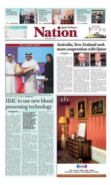 HMC to use new blood processing technology - Qatar Tribune