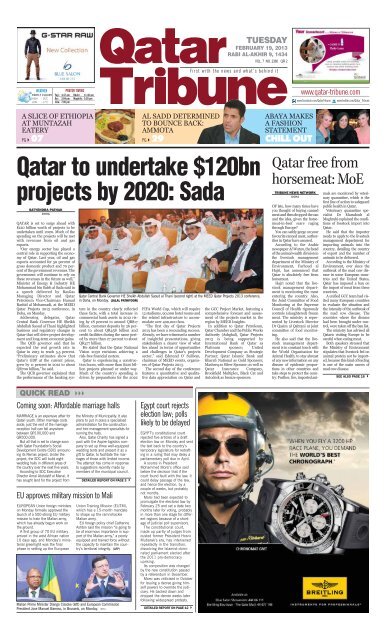 Qatar To Undertake 120bn Projects By 2020 Sada Qatar Tribune