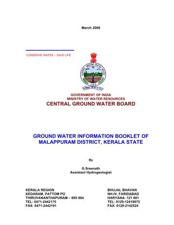 central ground water board ground water information booklet