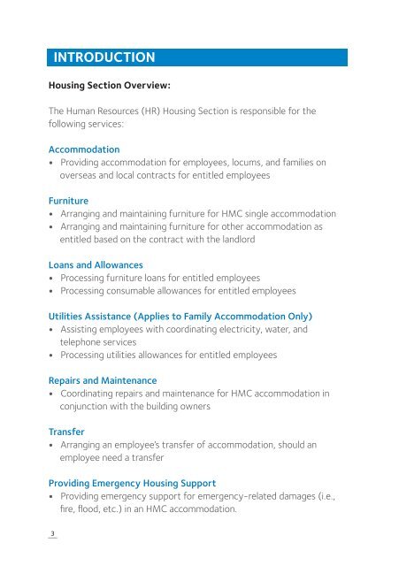 HOUSING GUIDE FOR EMPLOYEES - Hamad Medical Corporation