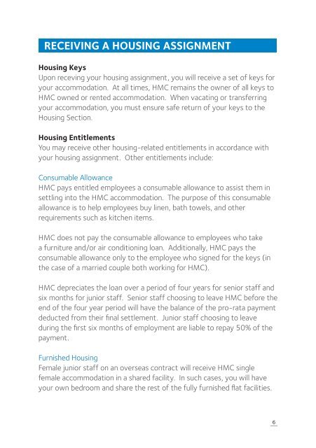 HOUSING GUIDE FOR EMPLOYEES - Hamad Medical Corporation