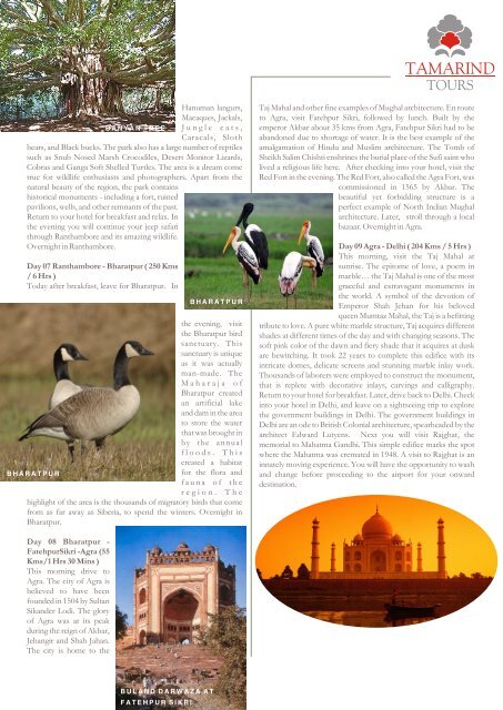Itineraries UK.cdr - Tamarind Tours India