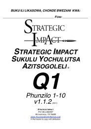 Tsiku 1 - strategic impact