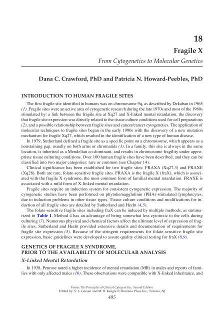 The Principles of Clinical Cytogenetics - Extra Materials - Springer