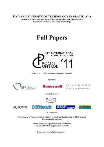 Full Papers - Process Control