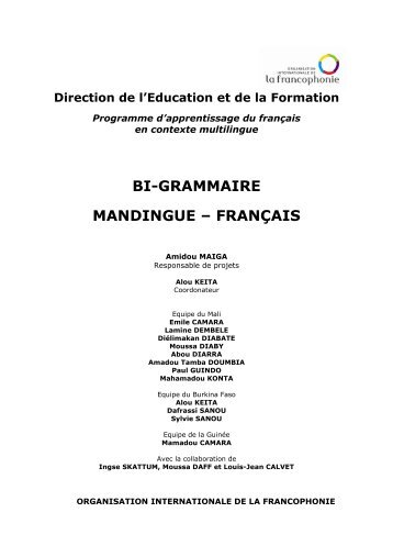 Bi-grammaire mandingue-français - Initiative ELAN-Afrique
