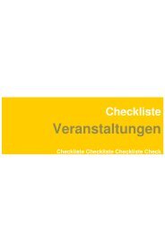 Checkliste Veranstaltungen . - Gemeinde Pfäffikon ZH