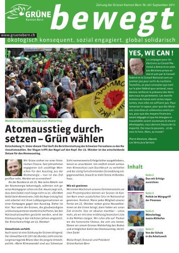 Atomausstieg durch- setzen – Grün wählen - Grüne Kanton Bern